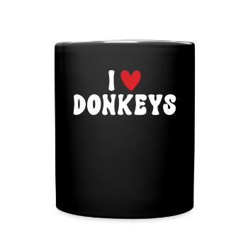 Cadeaux d’amoureux de l’âne - Mug uni - noir - Devant