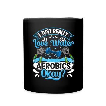 Aerobic Exercise Designs - Tasse einfarbig - Schwarz - Vorne