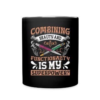 Pen Turning Kit - Full Colour Mug - black - Front