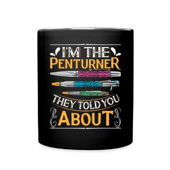 Pen Turning Kit - Full Colour Mug - black - Front