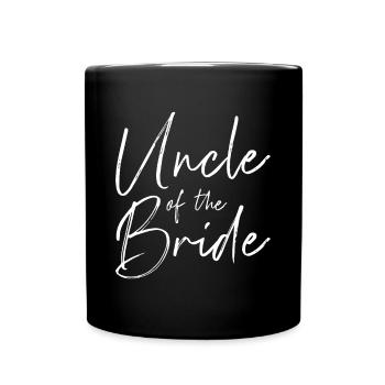 Herren Onkel der Braut zur Hochzeit - Tasse einfarbig - Schwarz - Vorne