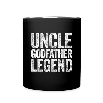 Mens Uncle Godfather Legend - Full Colour Mug - black - Front