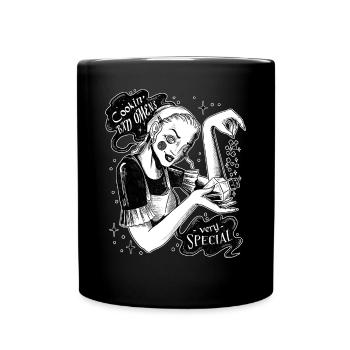Bad Omens Grunge Goth Damen -Trank schlechte Omens - Tasse einfarbig - Schwarz - Vorne