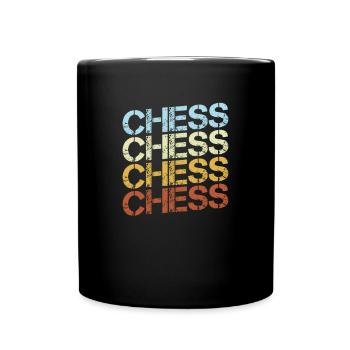 Échecs Rétro - Mug uni - noir - Devant