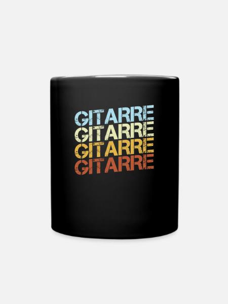 Gitarre Retro - Tasse einfarbig - Schwarz
