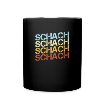 Schach Retro - Tasse einfarbig - Schwarz - Vorne
