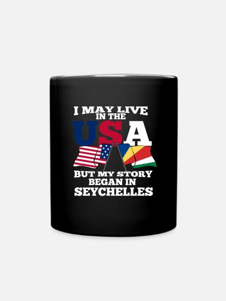 Seychellen - Tasse einfarbig - Schwarz