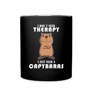 Capybara Wasserschwein Capybaras - Mug uni - noir - Devant