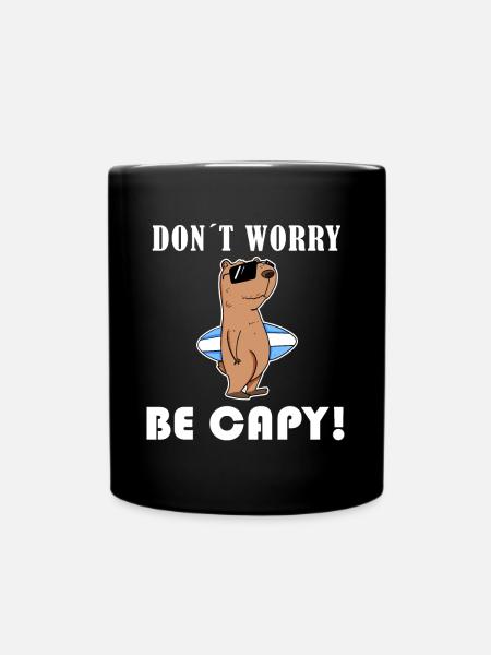 Capybara Wasserschwein Capybaras - Full Colour Mug - black