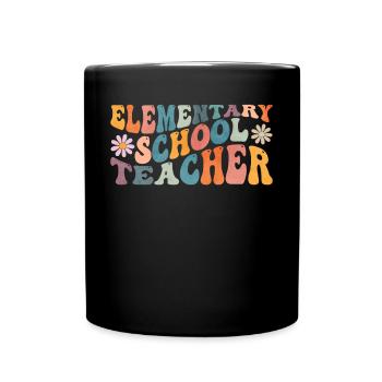 Groovy Primary School Teacher Middle School - Full Colour Mug - black - Front