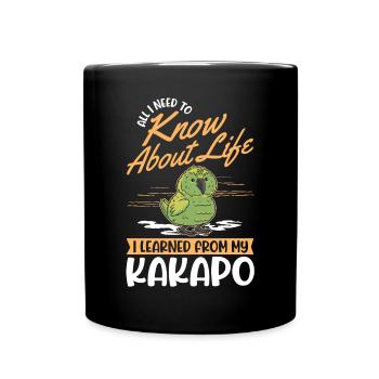 Kakapo Bird Night Parrot - Full Colour Mug - black - Front