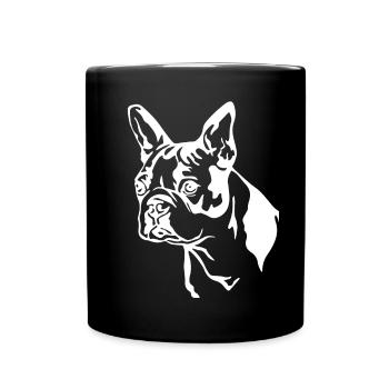 Chien Bulldog Dog Propriétaire Gechenkidee - Mug uni - noir - Devant