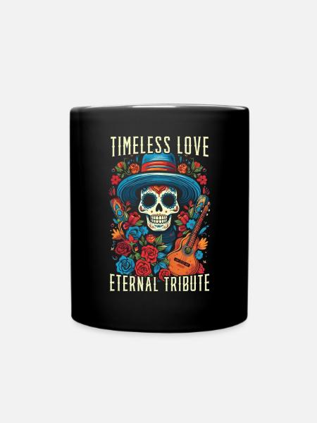 Dia de los Muertos Sugar Skull Mexikanischer Feiertag - Tasse einfarbig - Schwarz