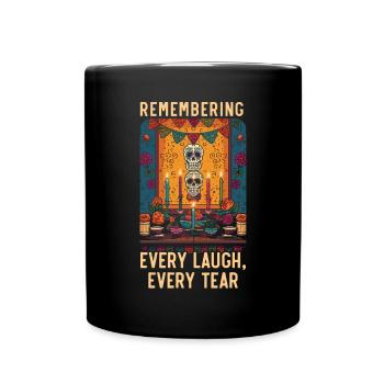 Dia de los Muertos Sugar Skull Mexikanischer Feiertag - Tasse einfarbig - Schwarz - Vorne