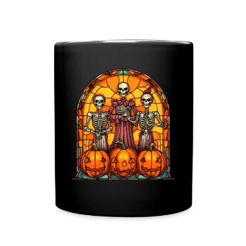 Halloween Stained Glass Stained Glass - Full Colour Mug - black - Front