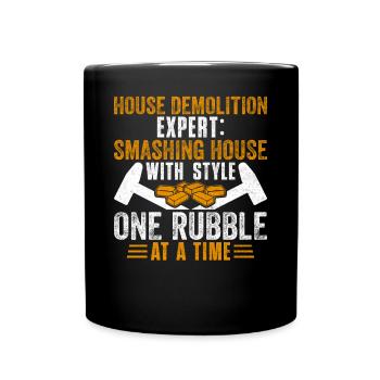 Funny demo - Full Colour Mug - black - Front