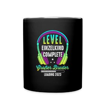 Großer Bruder 2023 Einzelkind Complete Gamer - Tasse einfarbig - Schwarz - Vorne