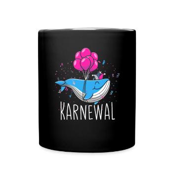 Karnewal Fasching Wal - Tasse einfarbig - Schwarz - Vorne