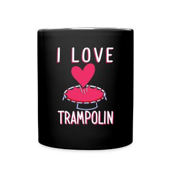 I Love Trampoline Trampoline Gymnastics - Tasse einfarbig - Schwarz - Vorne