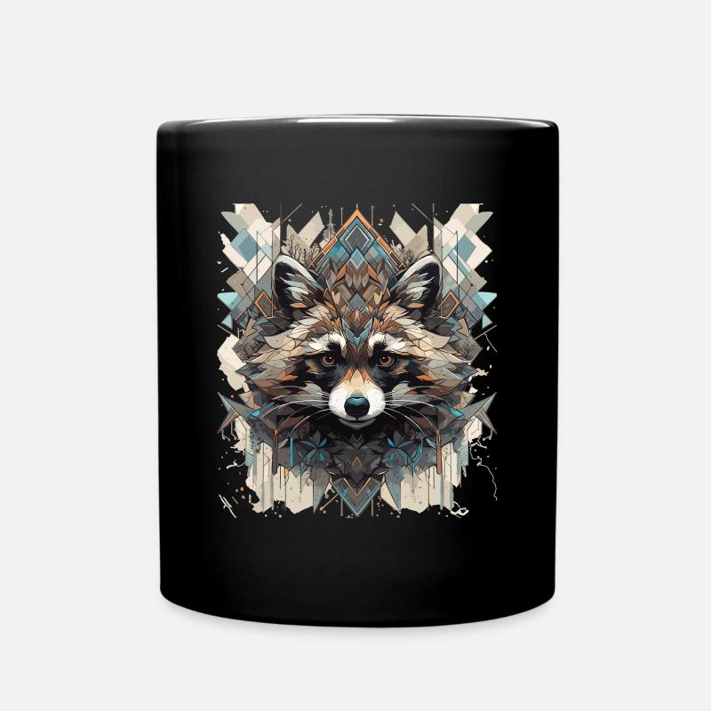 raton laveur raton laveur tête animaux - Mug uni - noir