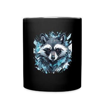 raton laveur raton laveur tête animaux - Mug uni - noir - Devant