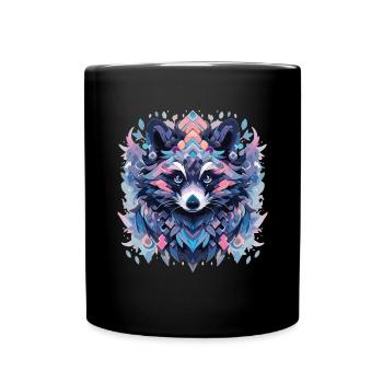 raton laveur raton laveur tête animaux - Mug uni - noir - Devant
