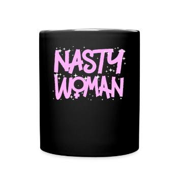 Feminist Nasty Woman - Full Colour Mug - black - Front