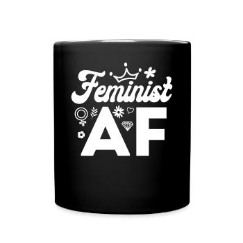 Féministe Féministe Af - Mug uni - noir - Devant