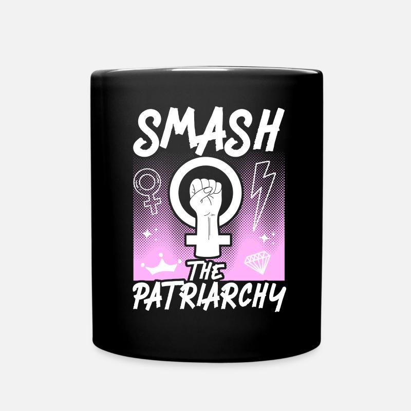 Feminist Smash Patriarchy - Tasse einfarbig - Schwarz