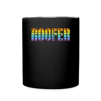 Roof Worker Roofing Worker - Roofer - Tasse einfarbig - Schwarz - Vorne