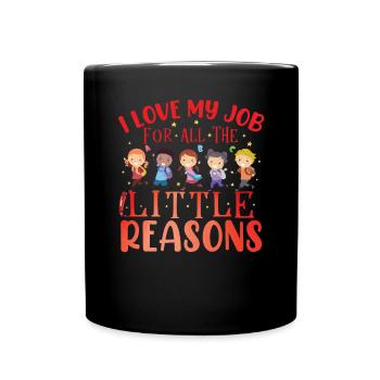 Enseignante en garderie - Mug uni - noir - Devant