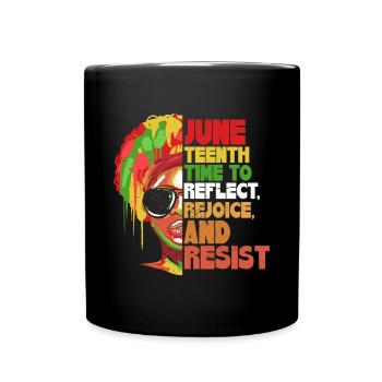 Women Juneteenth - Full Colour Mug - black - Front