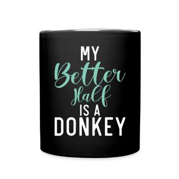 Donkey Lover Gifts - Tasse einfarbig - Schwarz - Vorne