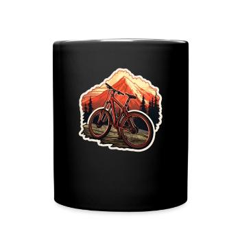 Mountainbike - Tasse einfarbig - Schwarz - Vorne