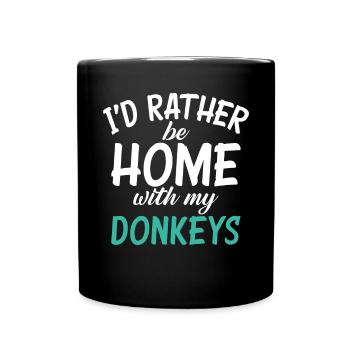 Cadeaux d’amoureux de l’âne - Mug uni - noir - Devant