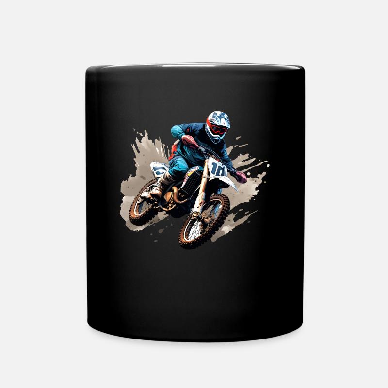 Moto de motocross - Mug uni - noir