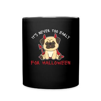 Carlin, il n’est jamais trop tôt pour les diables d’Halloween - Mug uni - noir - Devant