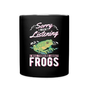 Grenouille cadeau Rainette - Mug uni - noir - Devant