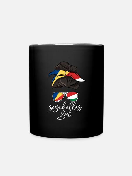 Seychellen - Tasse einfarbig - Schwarz