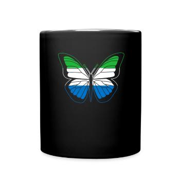 Sierra Leone - Tasse einfarbig - Schwarz - Vorne