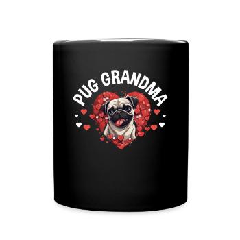 Carlin Dog Race Pet - Pug Grandma - Mug uni - noir - Devant