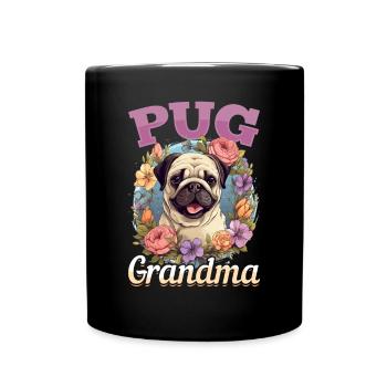Carlin Dog Race Pet - Pug Grandma - Mug uni - noir - Devant
