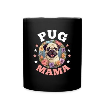 Pug Dog Breed Pet - Pug Mama - Tasse einfarbig - Schwarz - Vorne