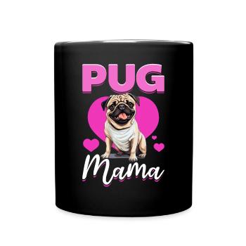 Pug Dog Breed Pet - Pug Mama - Tasse einfarbig - Schwarz - Vorne