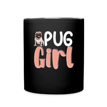 Pug Dog Breed Pet - Pug Girl - Mug uni - noir - Devant
