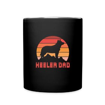 Australian Cattle Dog Vater Hund Hunde Geschenk - Tasse einfarbig - Schwarz - Vorne