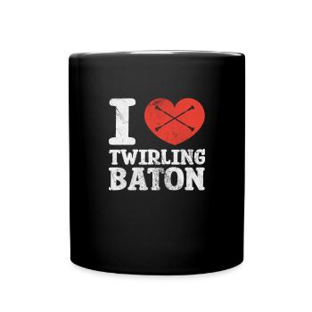 Baton Twirling - Full Colour Mug - black - Front