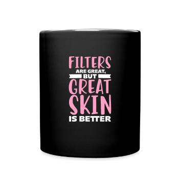 Kosmetikerin Kosmetik Make-up Geschenk - Tasse einfarbig - Schwarz - Vorne