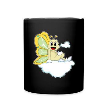 Nuages de papillons - Mug uni - noir - Devant