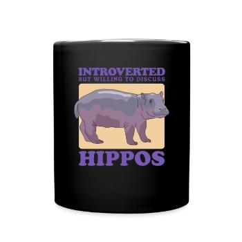 Hippo Baby Hippo Hippos Gift - Full Colour Mug - black - Front